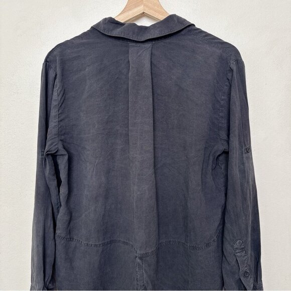 Anthropologie Womens Medium Grey Wash Cloth & Stone Buttondown Shirt - Picture 14 of 16